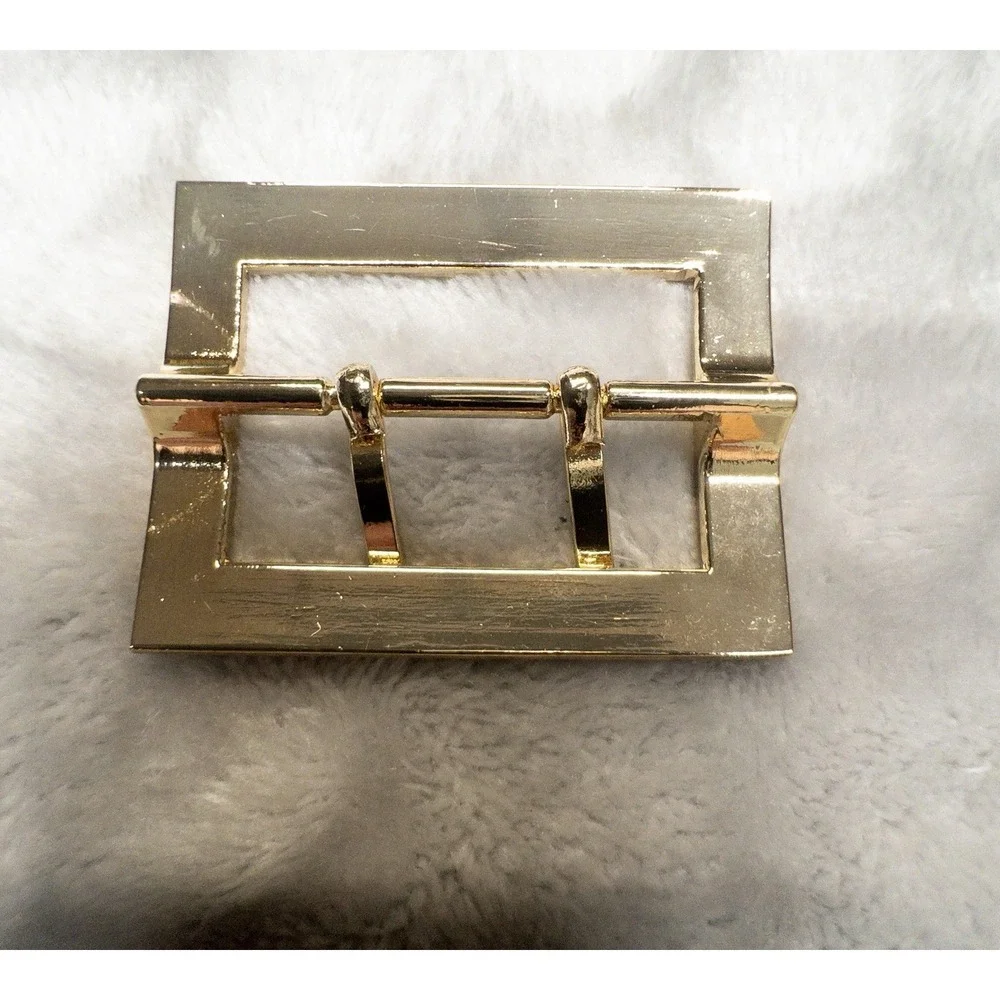 Sam Browne Replacement Belt Buckle Gold 38mm Passthrough 50mm x 38mm Fits 1.5